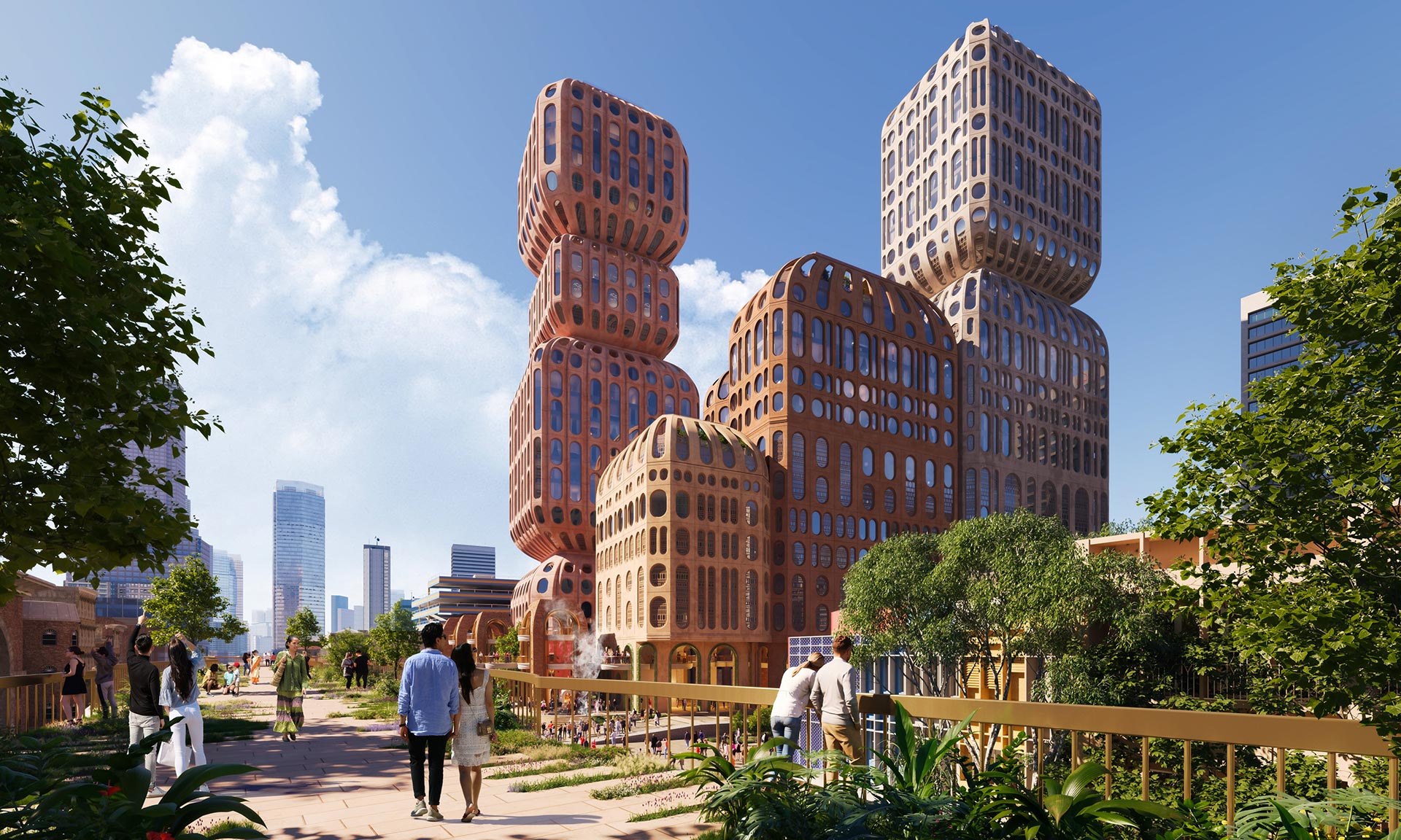 DesignMagazin's tweet card. Architekt a designér Thomas Heatherwick představil se svým studiem první svůj projekt pro Thajsko. Komplex různě vysokých budov nazvaný Hatai je inspirovaný lucernami a skládá se z krychlí a kvádrů...