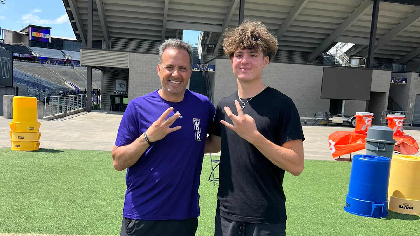 CadenJonesss1's tweet card. Caden Jones was in Montlake on Wednesday. If you blinked, there's no chance you saw him. Zip. The 6-foot-3, 185-pound dual athlete from Irvine, California, and
