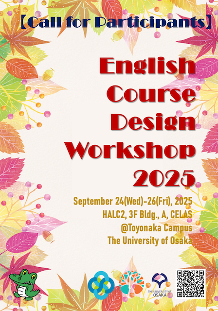 UOsaka_en's tweet card. English Course Design Workshop (FD Workshop for Globalization of Education: Towards a learner-cen...