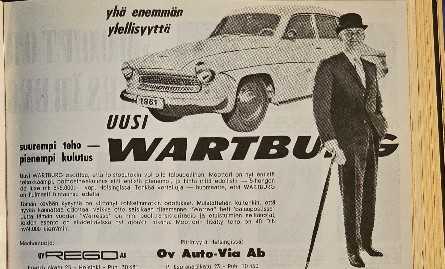a7_FIN_SWE's tweet card. Auton osto on huono sijoitus - Wartburgissa menetät vähemmän. Muun muassa tällaisilla murjaisuilla Suomessa kaupattiin aikoinaan rautaesiripun takaa tuotuja autoja.