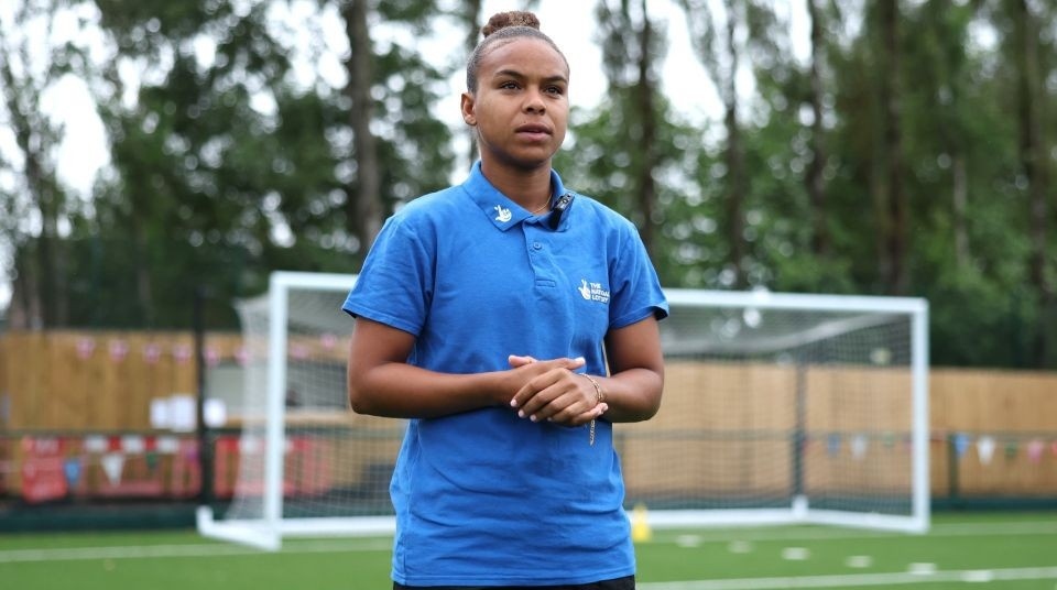 OldhamChronicle's tweet card. Lioness Nikita Parris took part in a session at grassroots football club Chadderton FC to celebrate The National...