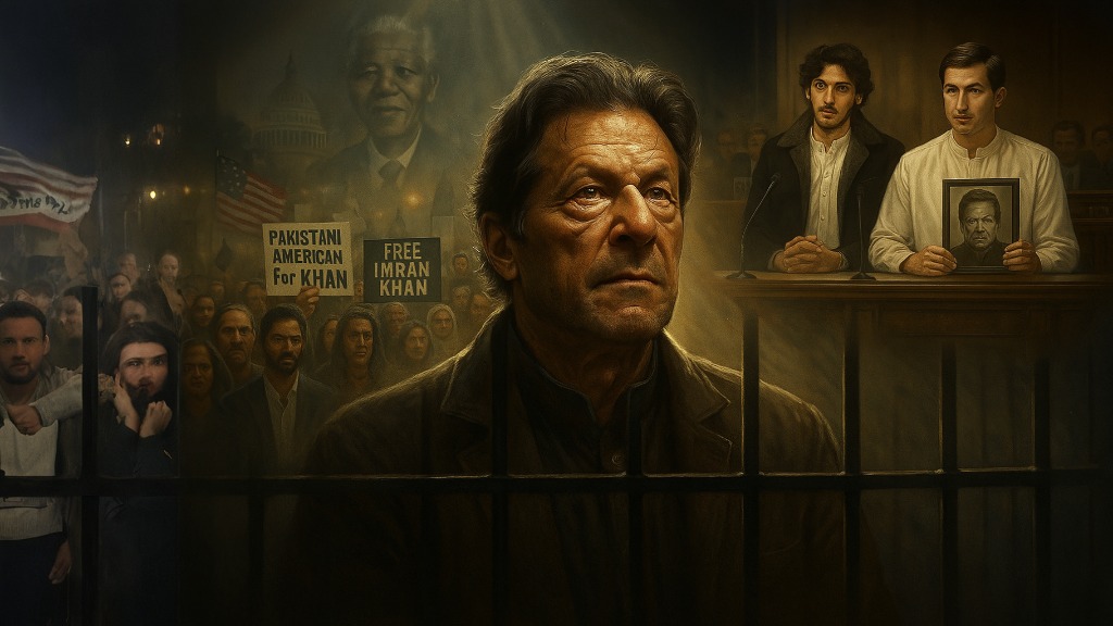 soldierspeaks's tweet card. 🌍 From Washington to London, voices rise for Imran Khan's freedom. Diaspora, U.S. insiders & his sons converge in a Mandela-style struggle for justice. 🇵🇰⚖️ #FreeImranKhan