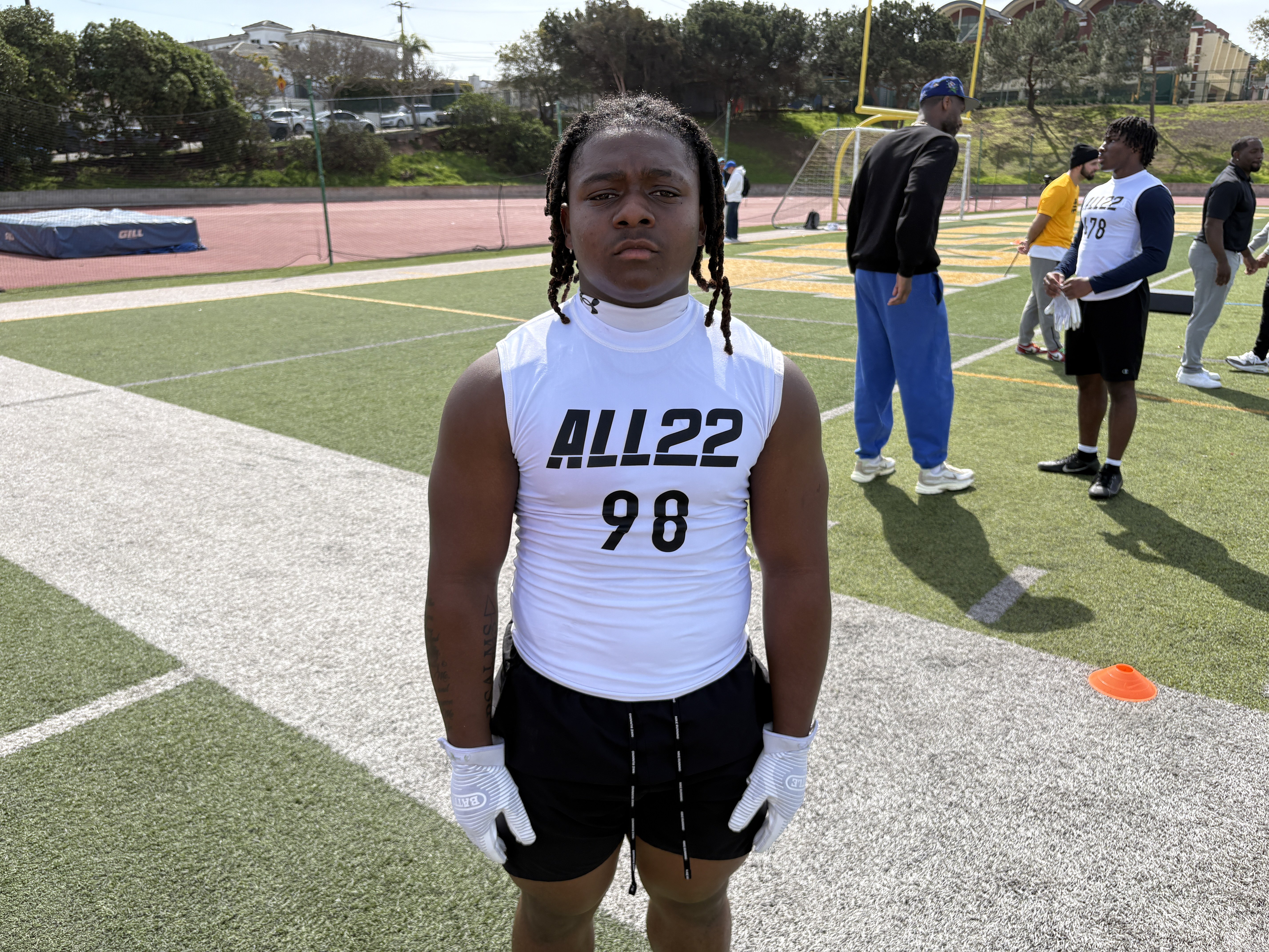 PrepRedzoneCA's tweet card. The top 10 class of 2027 running backs in the Southern Section.