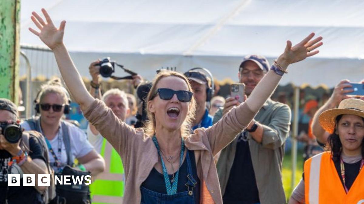 BBCRosAtkins's tweet card. Before the music starts, an indescribable atmosphere descends on Glastonbury. Ros Atkins finds out more.