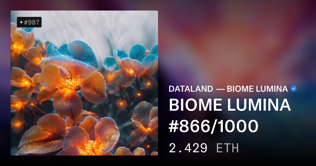 RefikAnadolBot's tweet card. The Dataland Founding Digital Collection, Biome Lumina, is the first series of 1,000 unique living paintings on blockchain by Refik Anadol Studio for Dataland. Biome Lumina represents a bold new...
