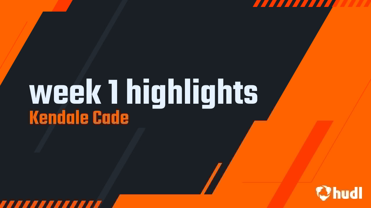 KendaleCade's tweet card. week 1 highlights