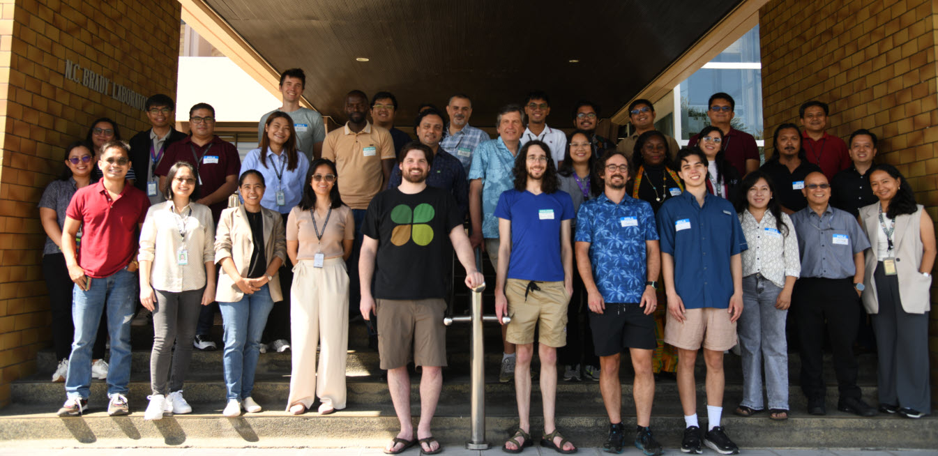 CGIARbreeding's tweet card. The 2025 BrAPI Hackathon at IRRI focused on interoperability in breeding systems, with EBS teams leading discussions on analytics, genotypic data, and AI/ML integration.