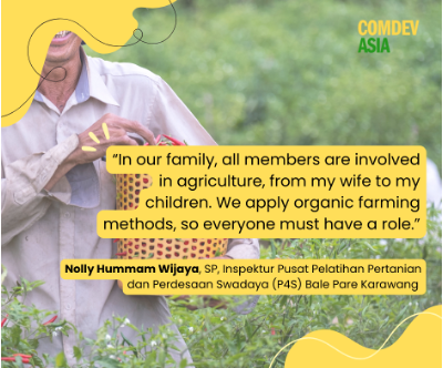 ComDev_Asia's tweet card. Pusat Pelatihan Pertanian dan Perdesaan Swadaya (P4S) Bale Pare Karawang Inspector Nolly Hummam Wijaya talks about responsible family farming in the first episode of NH Radio’s rural radio program....
