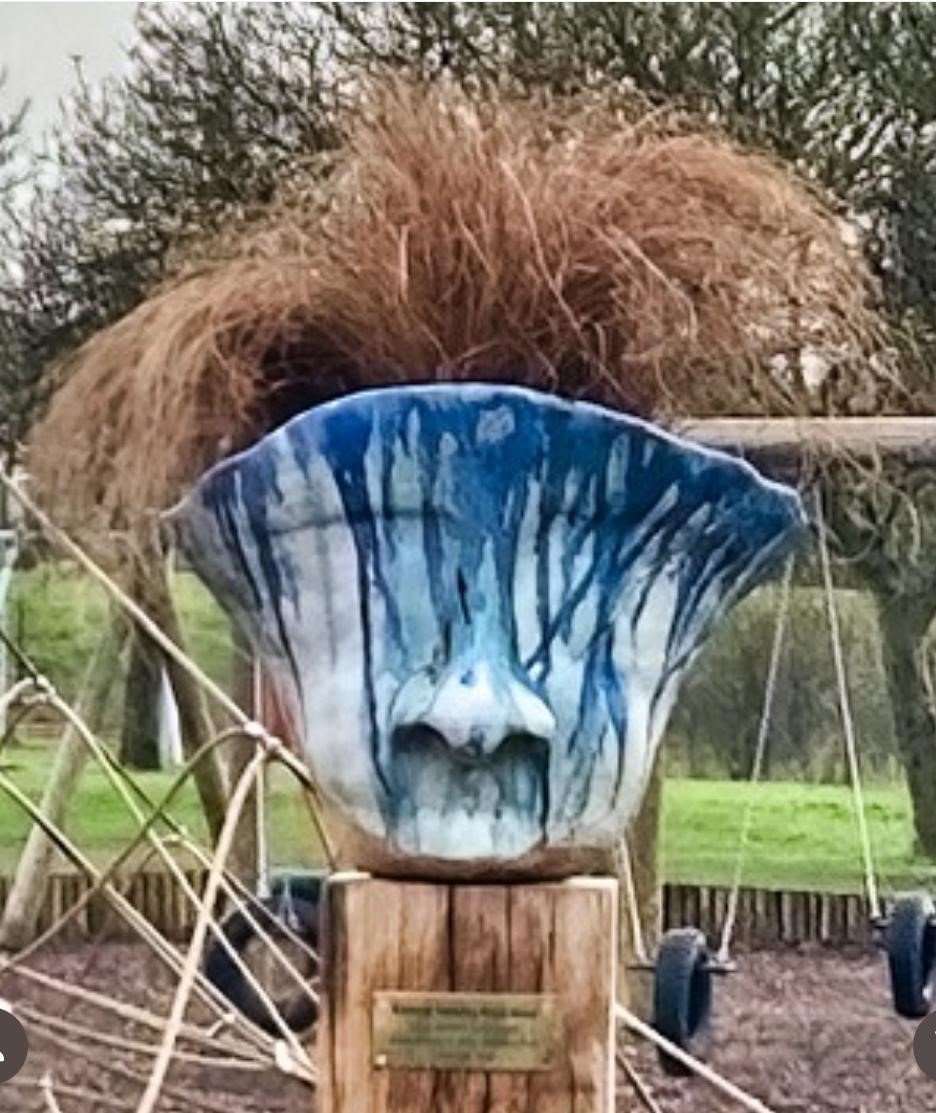 TheChiswickCal's tweet card. Reward offered for information on “selfish and stupid” vandalism A “much loved” sculpture in Dukes Meadows has been smashed by vandals. The ‘sleeping angel’ head installed in Dukes Meadows playground...