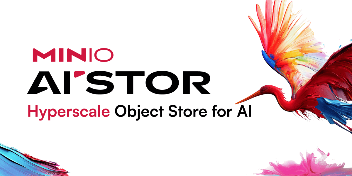 Minio's tweet card. How MinIO Customers Are Winning the AI Infrastructure Race