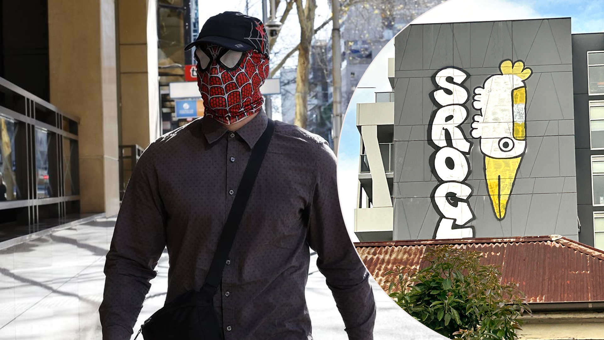 9NewsAUS's tweet card. Watch 9News Latest Stories - Season 2025 - Scenes as alleged graffiti artist fronts court | 9Now