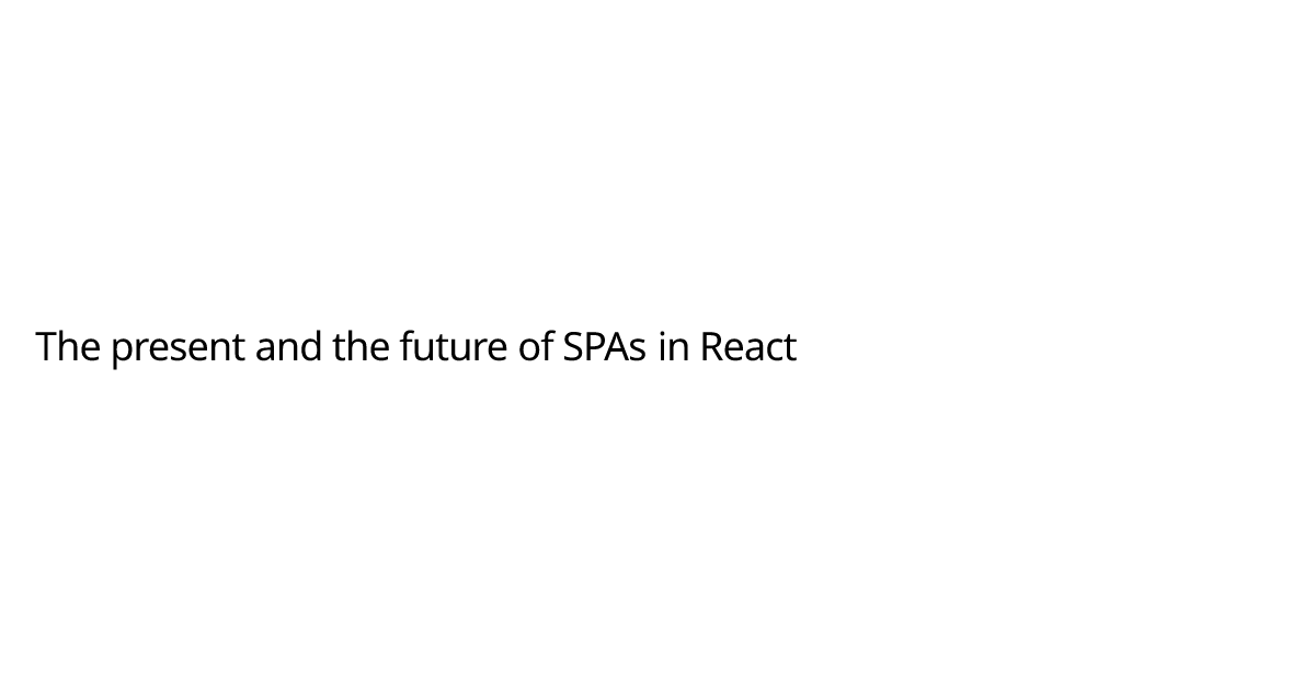 ReactNorway's tweet card. Single page applications for the win