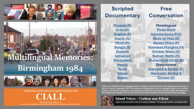 GuthanVoices's tweet card. With a multilingual trip down Memory Lane, Island Voices visits Central England, in a new contribution to the CIALL-supported “Extensions” initiative. This collection comprises a short documentary …