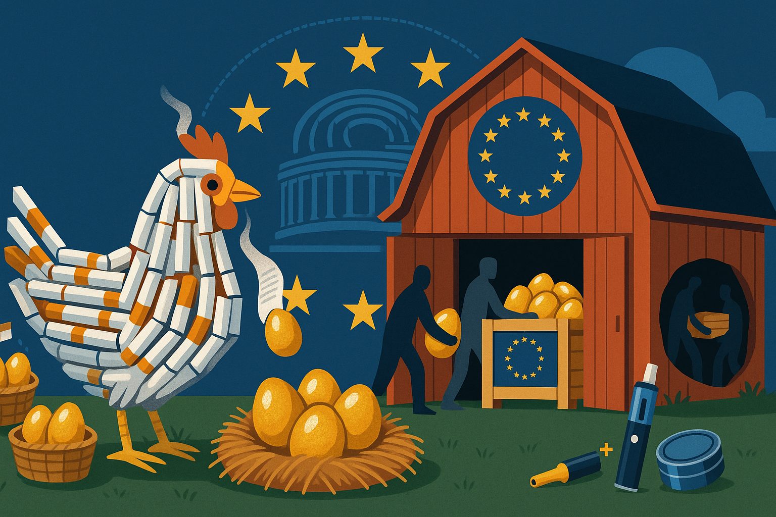 DailyPouchNews's tweet card. Brussels has its Greedy Eye on EU States' Tobacco Tax Money - The latest news about nicotine pouches and snus from The Daily Pouch.