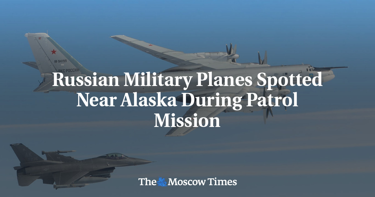 MoscowTimes's tweet card. The North American Aerospace Defense Command said that it spotted Russian military aircraft flying near Alaska on Tuesday, with Russia’s Defense Ministry later confirming its air force carried out a...