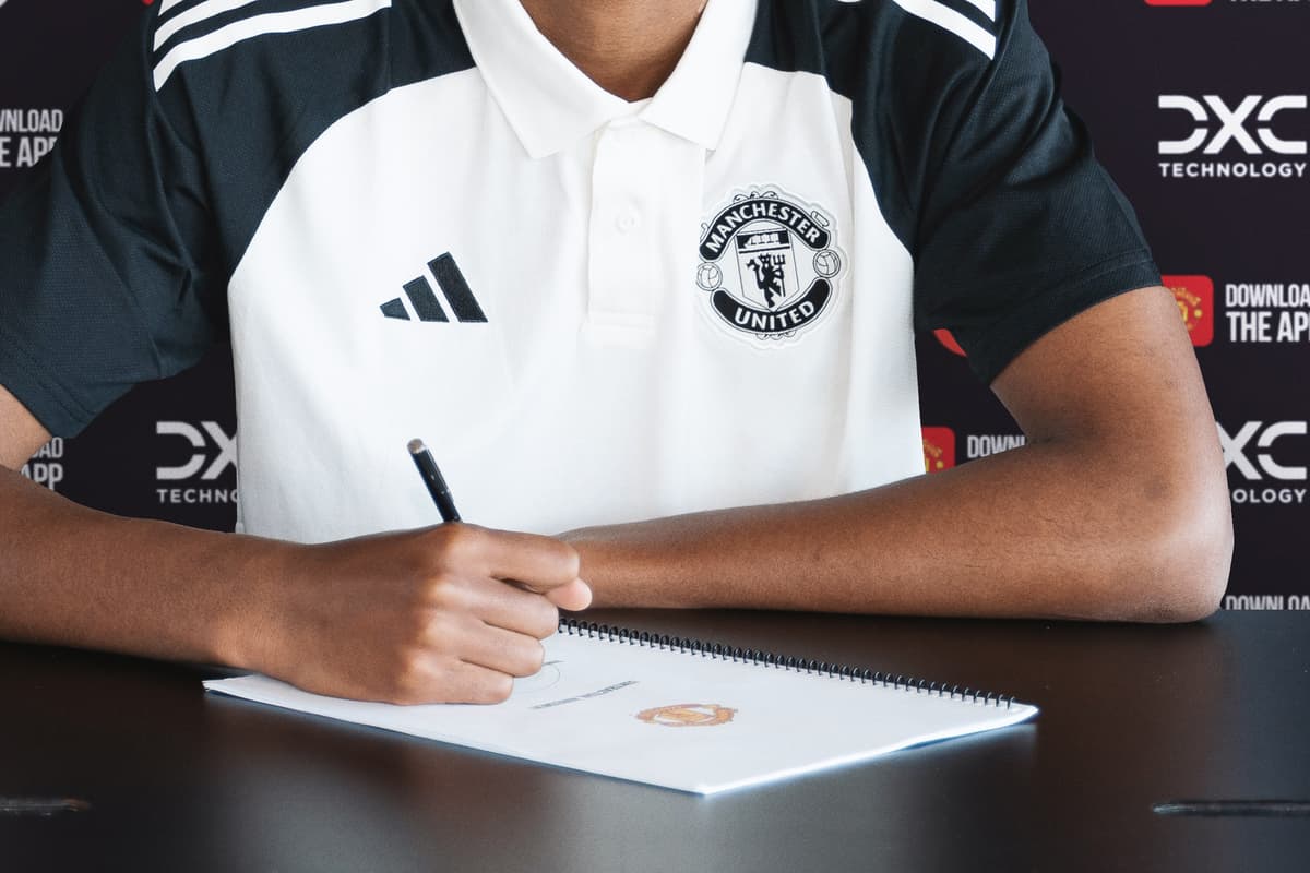 RichFay's tweet card. Man Utd signed the youngster in the summer transfer window but he has suffered an injury setback.
