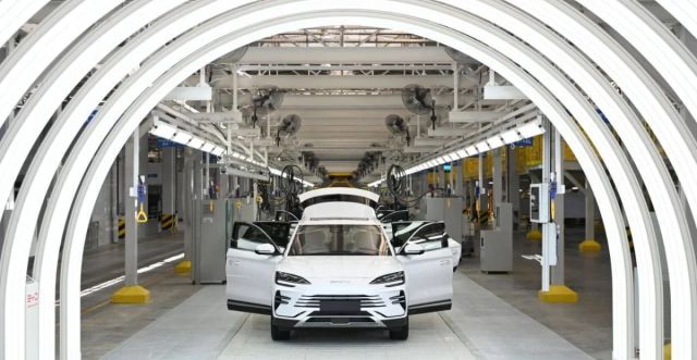 EV_carba's tweet card. Chinese automaker BYD said on Thursday that it is still on schedule to begin production at its first European passenger vehicle factory by the end of this year.