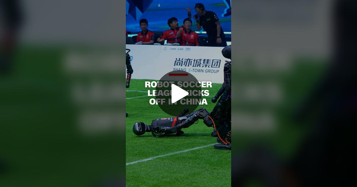 boosterobotics's tweet card. 584 likes, 41 comments. “Less Messi, more messy – regardless, China is investing heavily in robot sports as a way of testing how much one can achieve.”