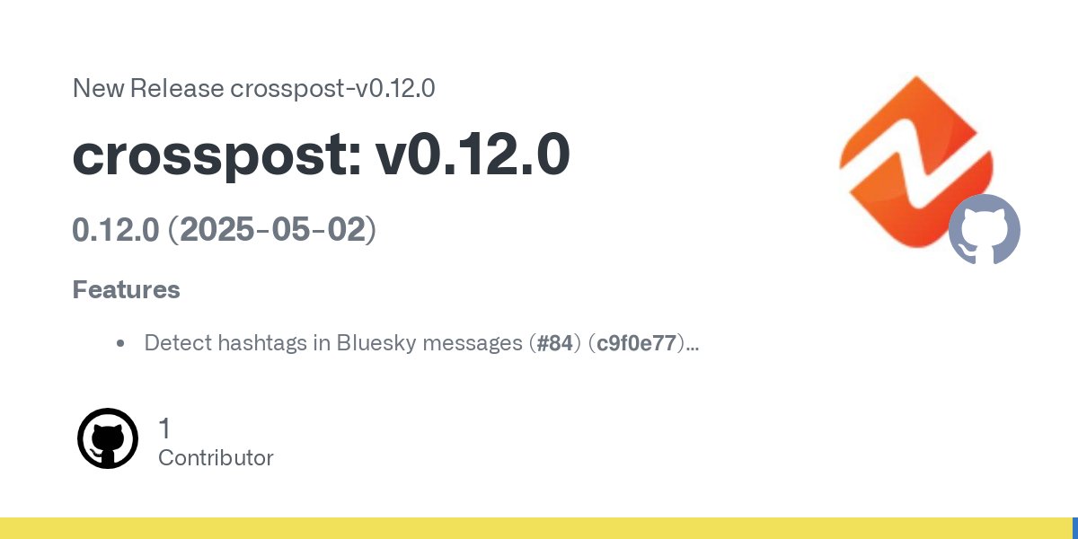 humanwhocodes's tweet card. 0.12.0 (2025-05-02) Features Detect hashtags in Bluesky messages (#84) (c9f0e77) Generate URL from post response (#89) (ba10434) Bug Fixes deps: update dependency @humanwhocodes/env to v4.0.1 (#...