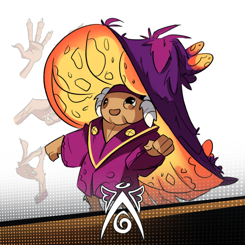 mattsanzart's tweet card. This is the character development for the Mushroom Healer character in Afterlife Games. Concept and visual development process almost in it's entireity - this is was so fun to work on and I really...