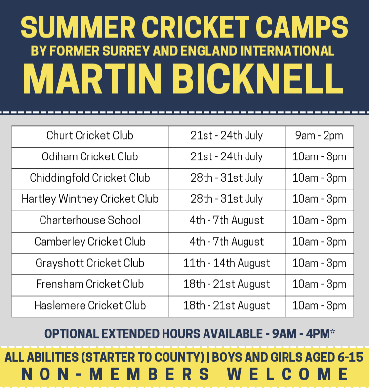 bickers1969's tweet card. Detail on cricket summer camp at cricket academy in surrey