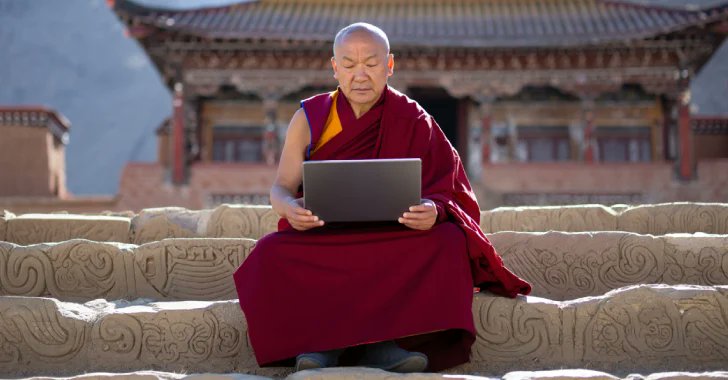 Georg_Karajan's tweet card. Chinese hackers used fake Dalai Lama birthday apps to spy on Tibetans, risking community privacy and safety.