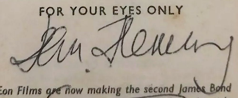 007Books's tweet card. A 'signed' Fleming paperback sold for £908 on eBay this week? But when a signature can't be definitively proved, what's the point?