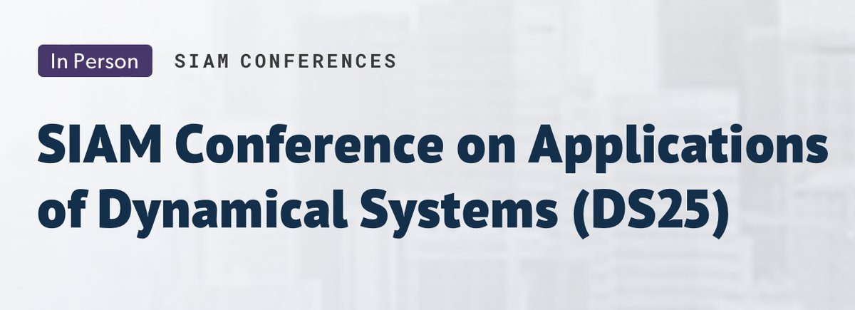 AmsterdamDyn's tweet card. Fahimeh Mokhtari, of the Amsterdam Center for Dynamics and Computation (ACDC), is organizing ACDC at SIAM, a special event on May 6, 2025, one week before the SIAM Conference on Dynamical Systems and...