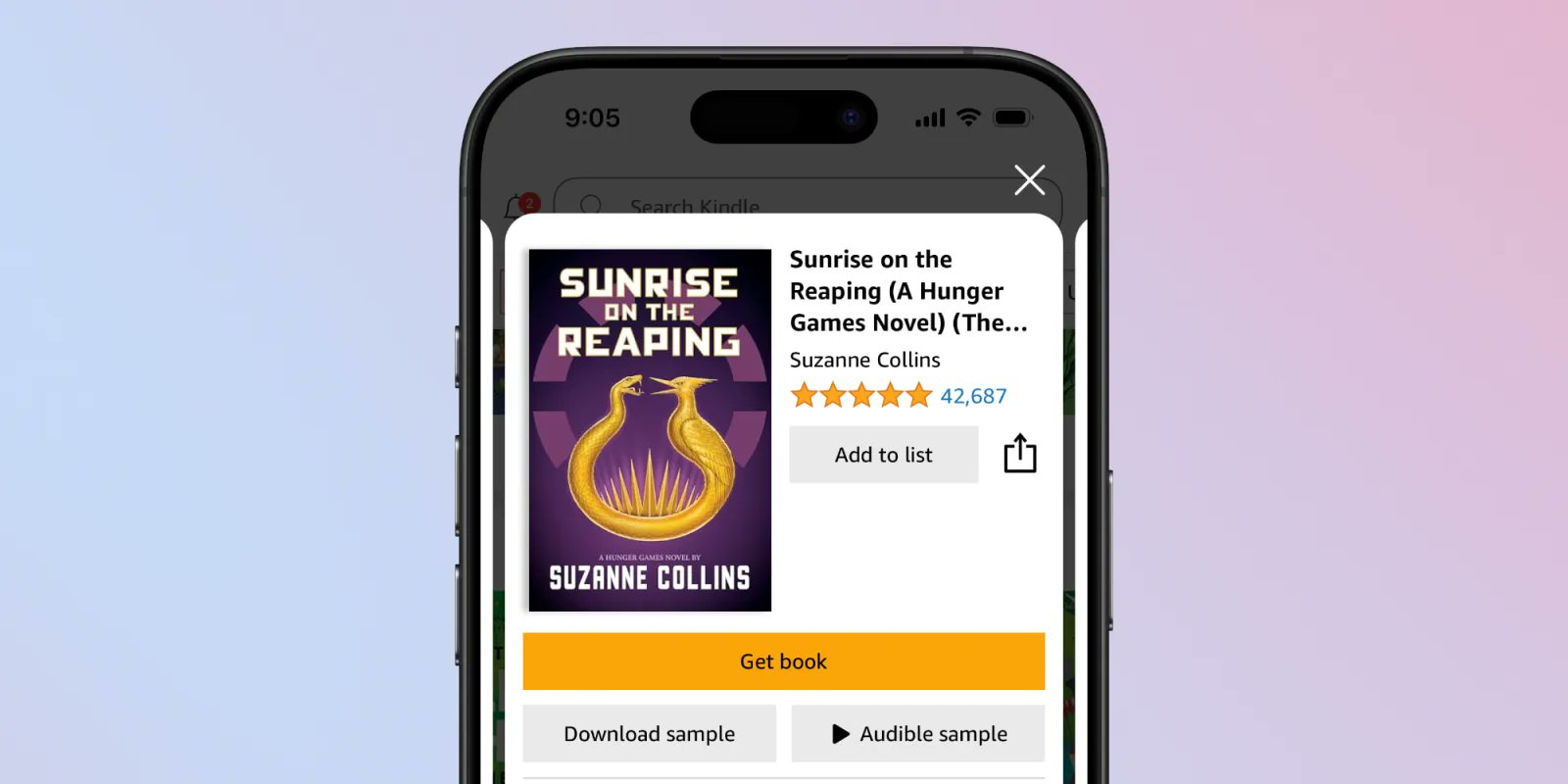 Goodereader's tweet card. Amazon has disabled the Get Book system on the Kindle app for