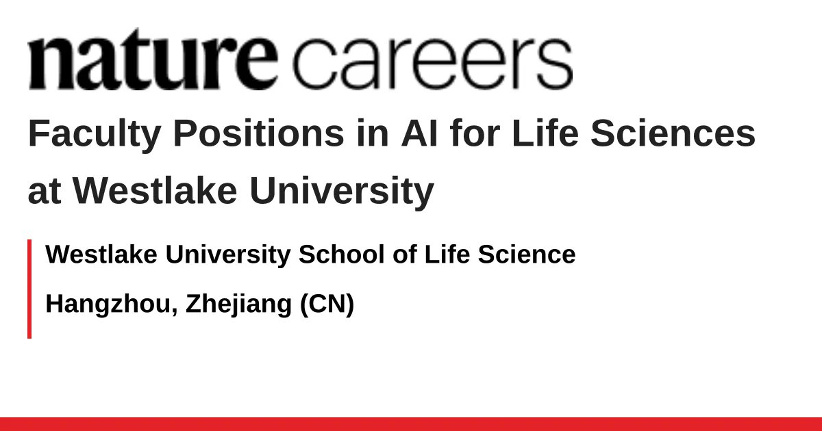 jyang1981's tweet card. Invites applications for tenure-track or tenured faculty positions at all academic ranks in the field of artificial intelligence for life sciences.
