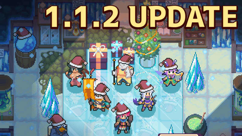 DungeonDrafters's tweet card. This update brings lots of key improvements and fixes to the game! Thank you for your support, and happy holidays from the team!
