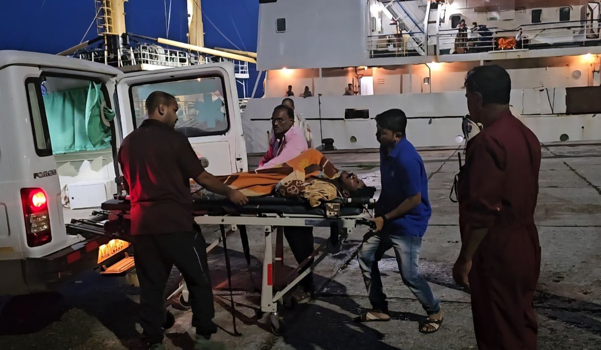 nicobartimes's tweet card. Tarun Karthick Sri Vijaya Puram, 24 July 2025 In a swift and life-saving response, personnel from the Indian Coast Guard Station Hut Bay, operating under…