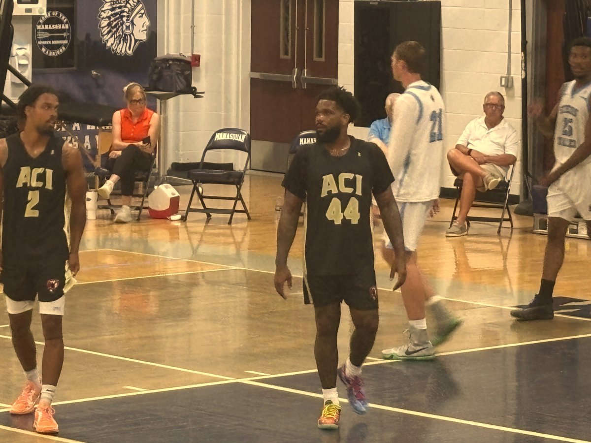 JSBLhoops's tweet card. Seton Hall legend Myles Powell scored 52 points in his Jersey Shore Basketball League debut