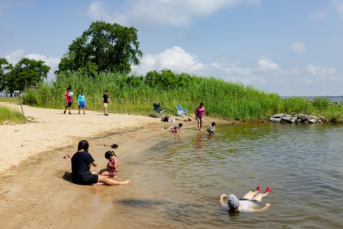 alex_mann10's tweet card. Only about a mile of the Anne Arundel County shoreline is set aside for public swimming, and with no outdoor public pools, residents’ options are limited.