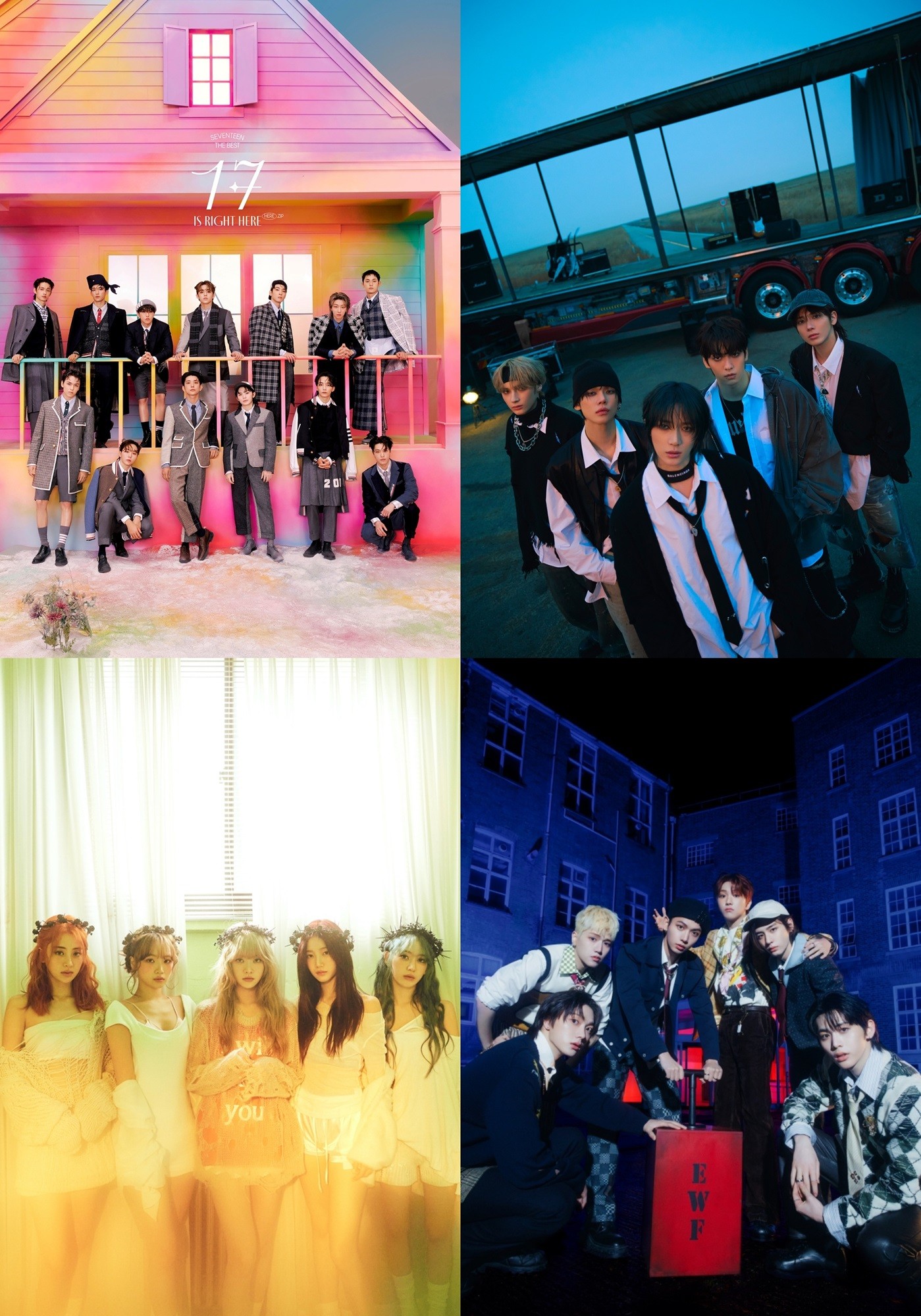HYBEOFFICIALtwt's tweet card. 세븐틴·TXT·르세라핌, 오리콘 차트서도 빛났다…상반기 랭킹 톱10 진입