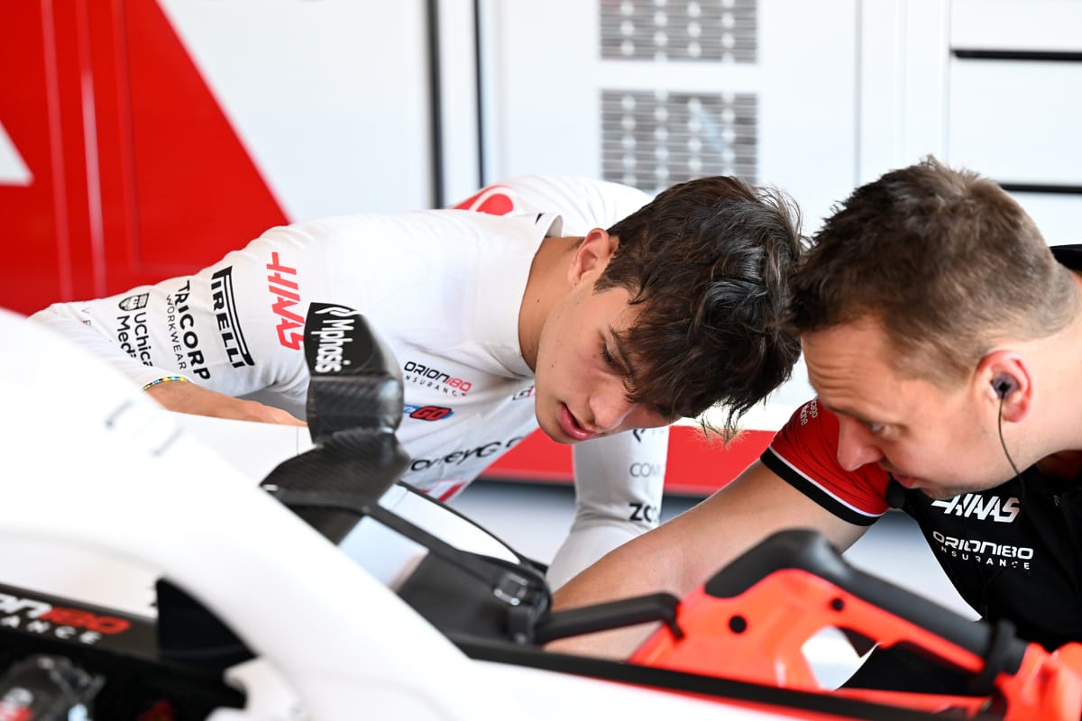 wearetherace's tweet card. Haas F1 driver Ollie Bearman has revealed he went to drastic measures to break a small kart track's lap record during his holiday between races