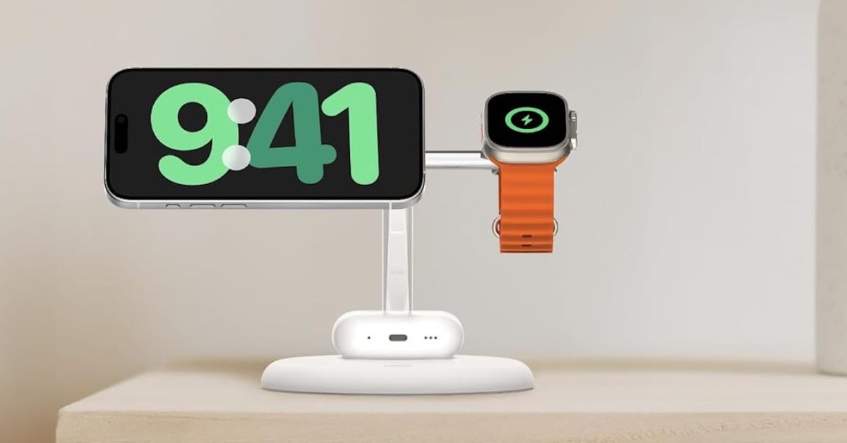 9to5toys's tweet card. Over on Amazon you will now find the black Belkin Qi2 15W BoostCharge Pro 3-in-1 Magnetic Wireless Charging Stand down at $79.99 shipped. The white model is sitting down at $74.99 shipped. This model...