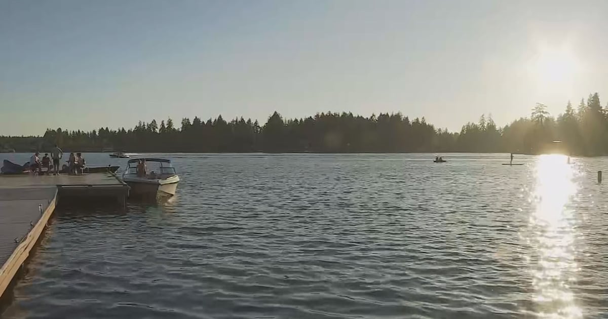 KIRO7Seattle's tweet card. Swimmers were urged to stay out of the water after a toxic algae advisory was issued for Spanaway Lake