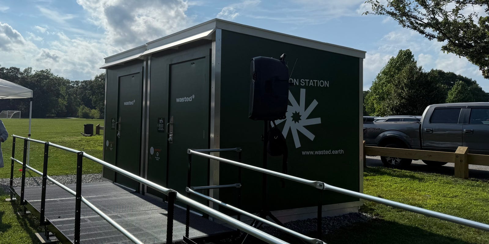projo's tweet card. The Providence Parks Department and One Neighborhood Builders worked together to provide Merino Park with sustainable public restrooms.