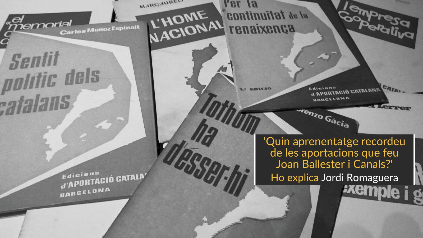 QuimTorraiPla's tweet card. Ara que farà 45 anys de la mort de Joan Ballester, el recordo com un dels mestres més importants que ha tingut l'independentisme i amb diferència clara. Era arreu i sempre a primera fila. Encara passa
