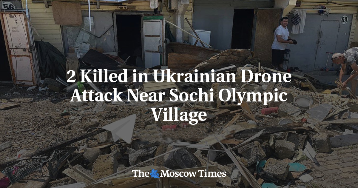 MoscowTimes's tweet card. Two women were killed in a Ukrainian drone attack near the resort city of Sochi in southern Russia, regional authorities said early Thursday.