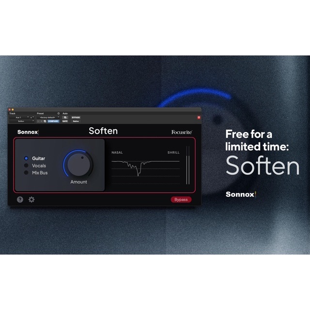 beat_comm's tweet card. Focusrite and Sonnox have partnered to offer Soften as a FREE download for all Focusrite hardware users – check your Focusrite account for details. The offer ends September 16th. Soften is a precis...