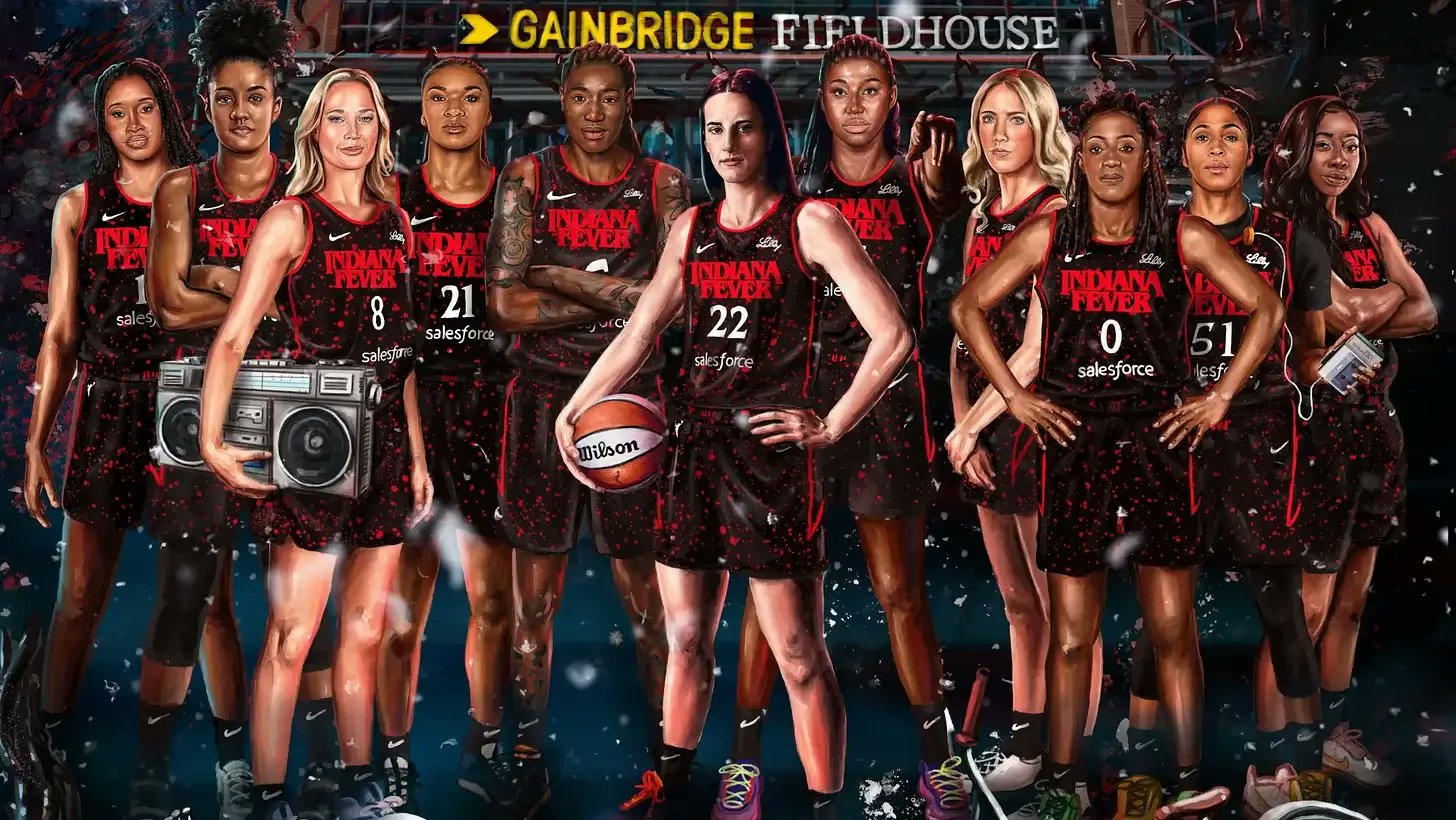 UniWatch's tweet card. For seven games this season, the Fever will wear their “Stranger Things” inspired alternate uniforms.