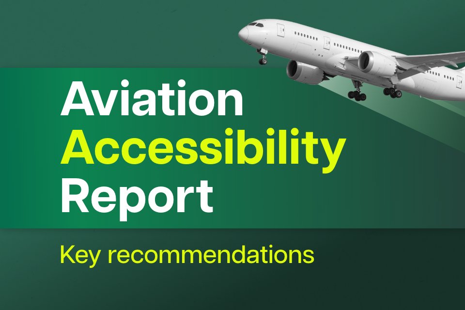 EllisPalmer94's tweet card. The Aviation Accessibility Task and Finish Group will push recommendations forward to provide a better passenger experience for disabled people.