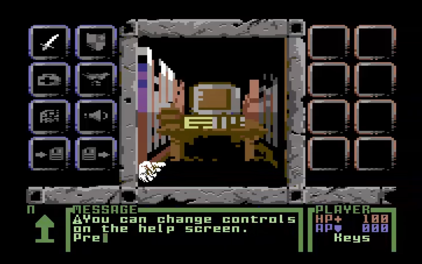 TheOasisBBS's tweet card. New Decade of Ruin video shows joystick support and revamped battle mode in this gritty post-apocalyptic C64 RPG-in-progress.
