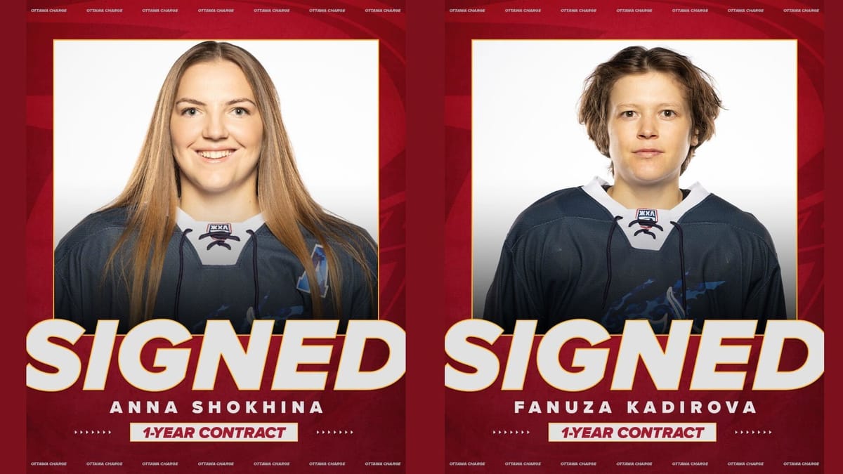 TheIceGarden's tweet card. Olympians become the first athletes from Russia to sign in the league.