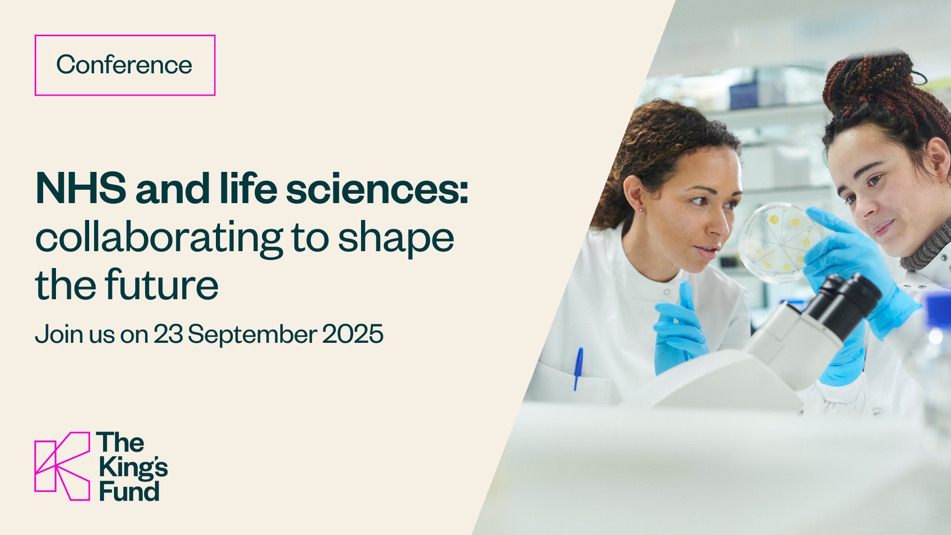 TheKingsFund's tweet card. What are life sciences and how does the life sciences industry interact with the NHS? Book your ticket at our life sciences conference from just £85pp.