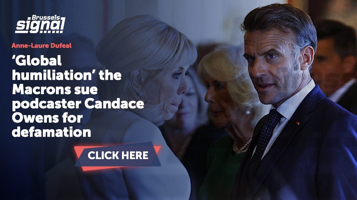 brusselssignal's tweet card. French President Emmanuel Macron and his wife Brigitte have launched a defamation lawsuit against US podcaster and right-wing political commentator Candace Owens. The Macrons said in a complaint...