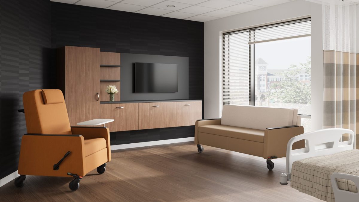 cdninteriors's tweet card. These seating solutions aim to ease emotional and physical stress in healthcare settings while encouraging connection and a sense of calm.