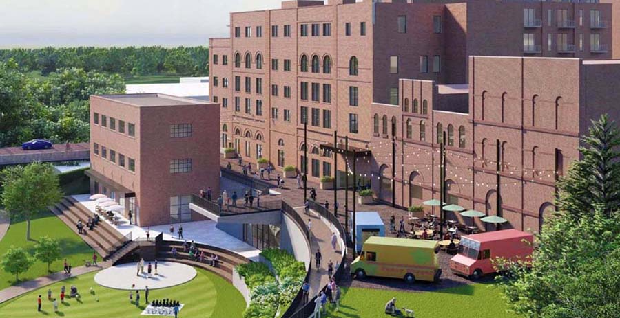 BusinessMN's tweet card. Ramsey County is investing $18.4M to support over 1,400 affordable homes, including projects at Hamm’s Brewery and in the Hamline-Midway area.